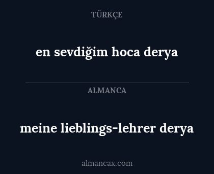 en sevdiğim hoca derya - meine lieblings-lehrer derya