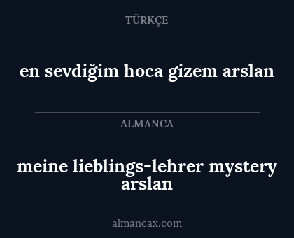 en sevdiğim hoca gizem arslan - meine lieblings-lehrer mystery arslan