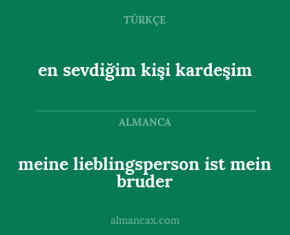 meine lieblingsperson ist mein bruder - en sevdiğim kişi kardeşim
