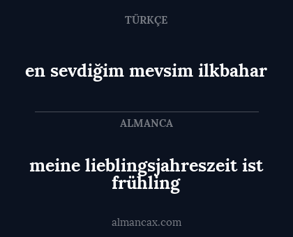 meine lieblingsjahreszeit ist frühling - en sevdiğim mevsim ilkbahar