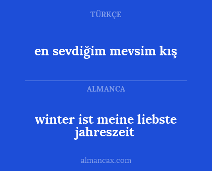 en sevdiğim mevsim kış - winter ist meine liebste jahreszeit