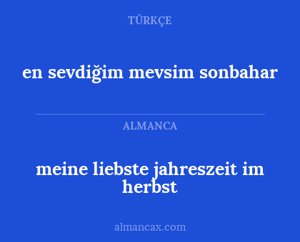 en sevdiğim mevsim sonbahar - meine liebste jahreszeit im herbst