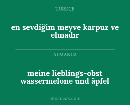 meine lieblings-obst wassermelone und äpfel - en sevdiğim meyve karpuz ve elmadır