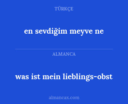 en sevdiğim meyve ne - was ist mein lieblings-obst