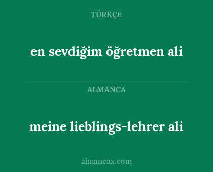 en sevdiğim öğretmen ali - meine lieblings-lehrer ali