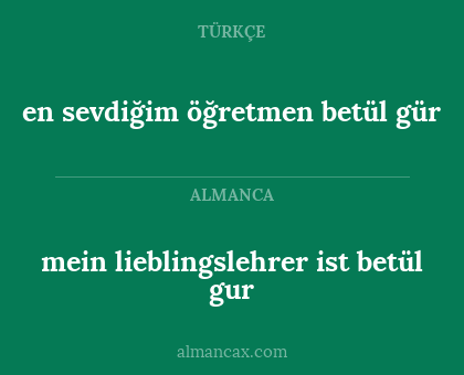 en sevdiğim öğretmen betül gür - mein lieblingslehrer ist betül gur