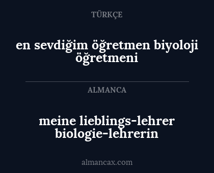 meine lieblings-lehrer biologie-lehrerin - en sevdiğim öğretmen biyoloji öğretmeni