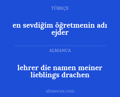 lehrer die namen meiner lieblings drachen - en sevdiğim öğretmenin adı ejder