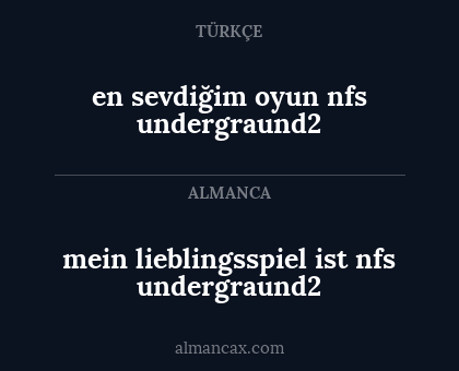 en sevdiğim oyun nfs undergraund2 - mein lieblingsspiel ist nfs undergraund2