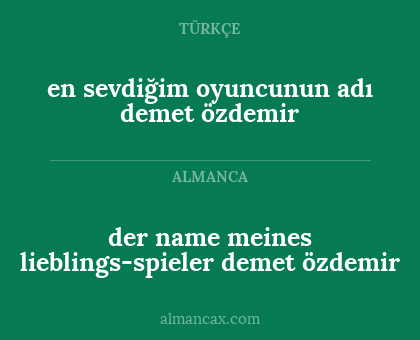 der name meines lieblings-spieler demet özdemir - en sevdiğim oyuncunun adı demet özdemir