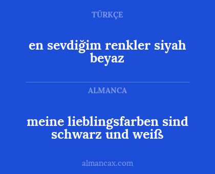 en sevdiğim renkler siyah beyaz - meine lieblingsfarben sind schwarz und weiß