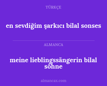 meine lieblingssängerin bilal söhne - en sevdiğim şarkıcı bilal sonses