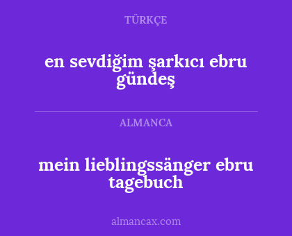 mein lieblingssänger ebru tagebuch - en sevdiğim şarkıcı ebru gündeş