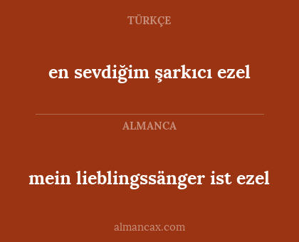 en sevdiğim şarkıcı ezel - mein lieblingssänger ist ezel