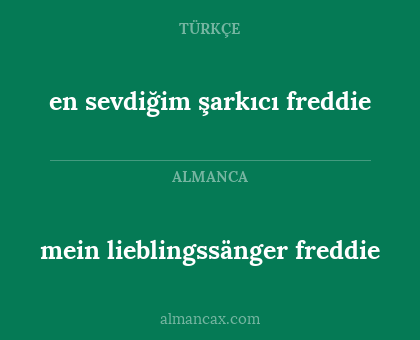 en sevdiğim şarkıcı freddie - mein lieblingssänger freddie
