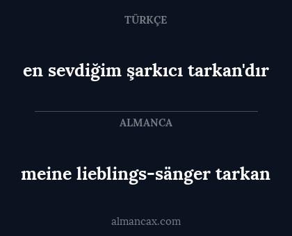 en sevdiğim şarkıcı tarkan'dır - meine lieblings-sänger tarkan