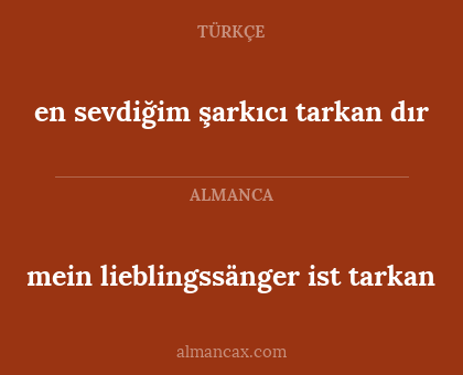 en sevdiğim şarkıcı tarkan dır - mein lieblingssänger ist tarkan