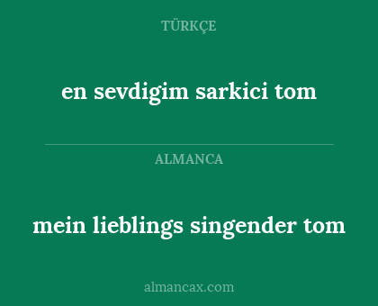 mein lieblings singender tom - en sevdigim sarkici tom