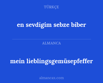 mein lieblingsgemüsepfeffer - en sevdigim sebze biber