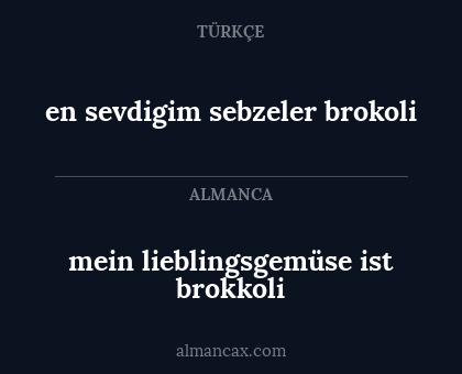 mein lieblingsgemüse ist brokkoli - en sevdigim sebzeler brokoli