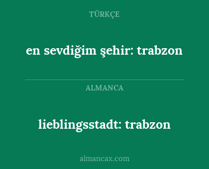 en sevdiğim şehir: trabzon - lieblingsstadt: trabzon