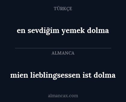 en sevdiğim yemek dolma - mien lieblingsessen ist dolma