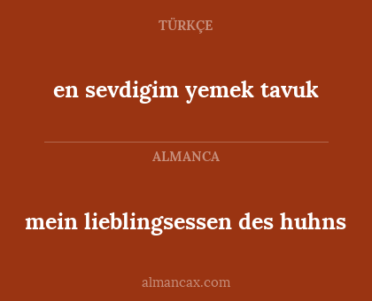 mein lieblingsessen des huhns - en sevdigim yemek tavuk