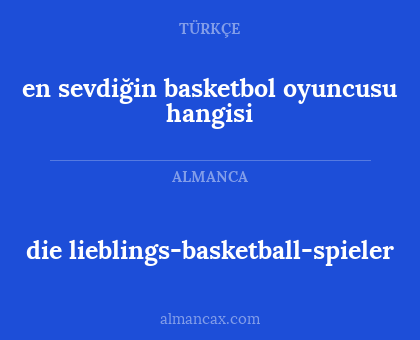 die lieblings-basketball-spieler - en sevdiğin basketbol oyuncusu hangisi