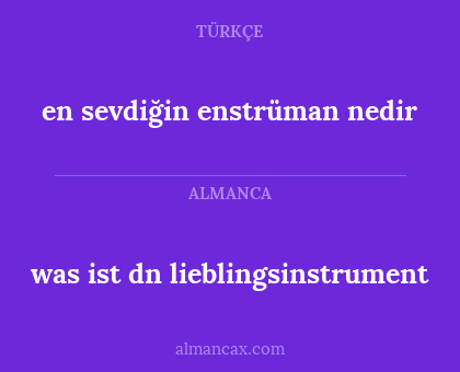 was ist dn lieblingsinstrument - en sevdiğin enstrüman nedir