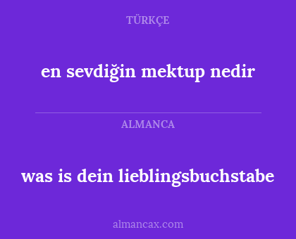 en sevdiğin mektup nedir - was is dein lieblingsbuchstabe
