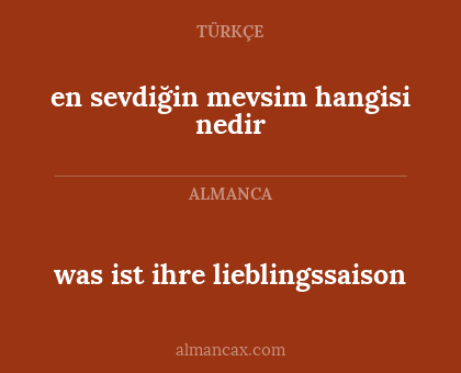 en sevdiğin mevsim hangisi nedir - was ist ihre lieblingssaison
