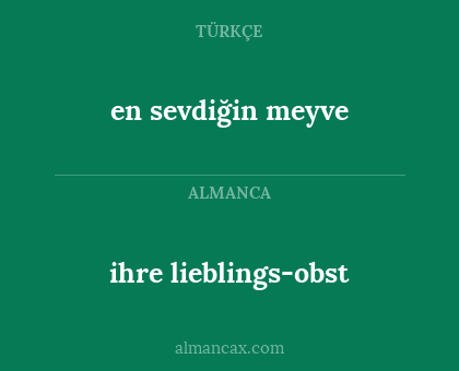 en sevdiğin meyve - ihre lieblings-obst