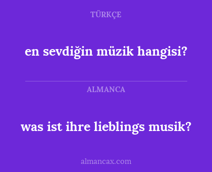 en sevdiğin müzik hangisi? - was ist ihre lieblings musik?