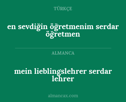 mein lieblingslehrer serdar lehrer - en sevdiğin öğretmenim serdar öğretmen