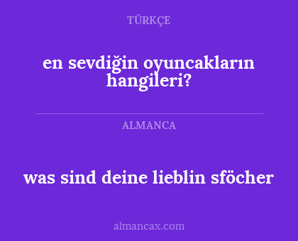 en sevdiğin oyuncakların hangileri? - was sind deine lieblin sföcher