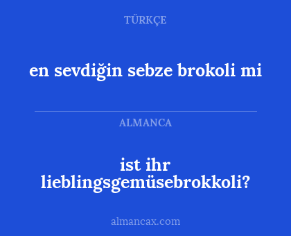 ist ihr lieblingsgemüsebrokkoli? - en sevdiğin sebze brokoli mi