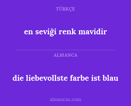 en seviği renk mavidir - die liebevollste farbe ist blau