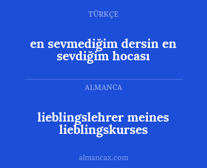 en sevmediğim dersin en sevdiğim hocası - lieblingslehrer meines lieblingskurses