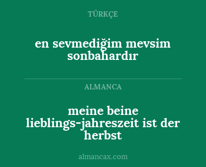 en sevmediğim mevsim sonbahardır - meine beine lieblings-jahreszeit ist der herbst