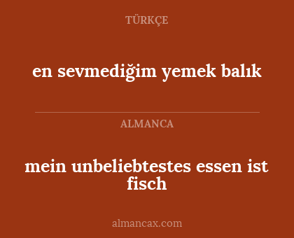 en sevmediğim yemek balık - mein unbeliebtestes essen ist fisch