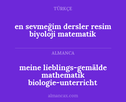 en sevmeğim dersler resim biyoloji matematik - meine lieblings-gemälde mathematik biologie-unterricht