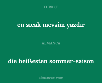 die heißesten sommer-saison - en sıcak mevsim yazdır