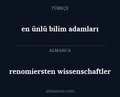 renomiersten wissenschaftler - en ünlü bilim adamları