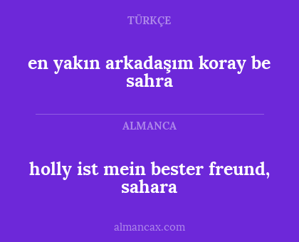 holly ist mein bester freund, sahara - en yakın arkadaşım koray be sahra