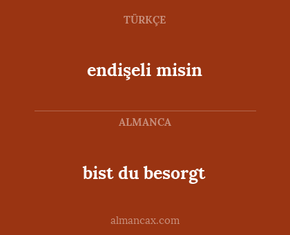 endişeli misin - bist du besorgt