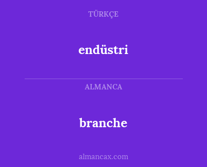 branche - endüstri