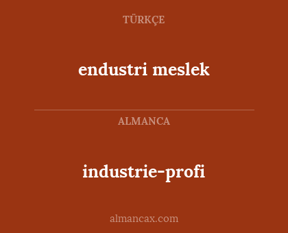 industrie-profi - endustri meslek