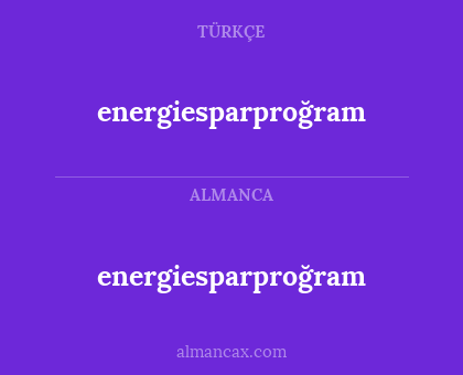 energiesparproğram - energiesparproğram