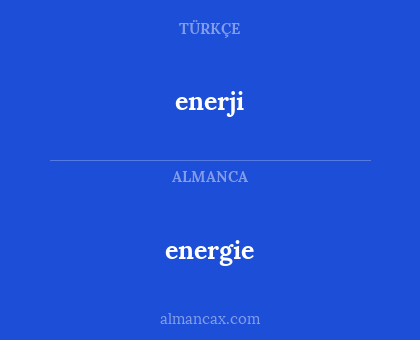 enerji - energie