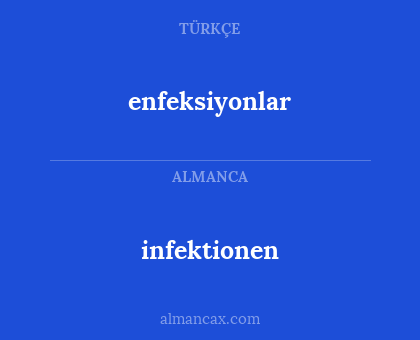 infektionen - enfeksiyonlar
